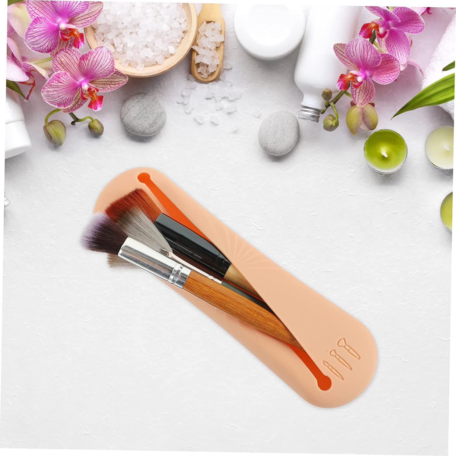 Makeup Brush Silicone Case Travel Brushes Makeup Silicone Makeup Applicator  Silicon Molds Sleek Travel Container Makeup Brush Bag Make up Brush Holder  Silicone Brush Storage Case 